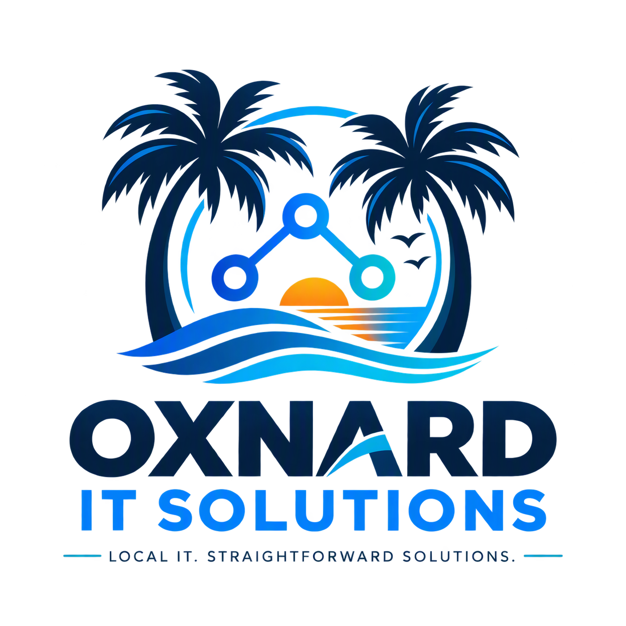 Oxnard IT Solutions connected palms logo